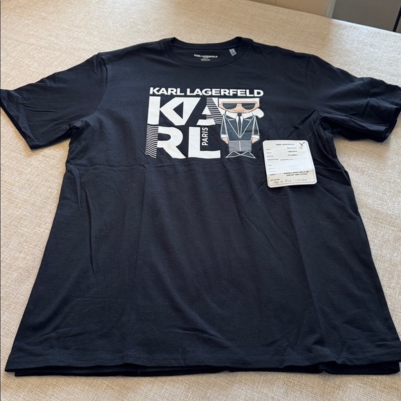 Karl Lagerfeld- NWT Pixel Art T-Shirts - Black and Tan (Bundle of 2) Mens M - Picture 3 of 7